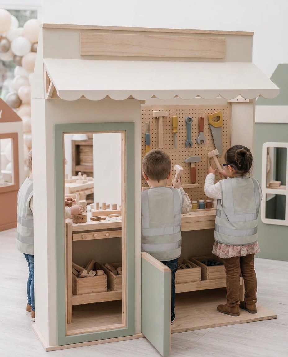 Alekai Little Builders interactive construction activity.