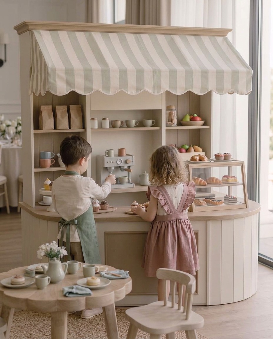 Alekai Little Café pretend-play station for children.