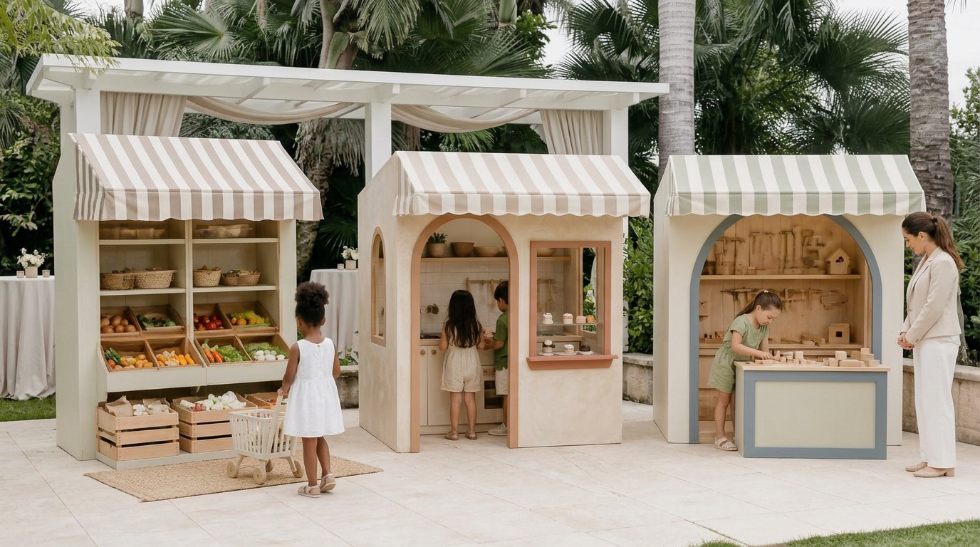 Alekai Little City mobile pretend-play experience for children at private events in South Florida.