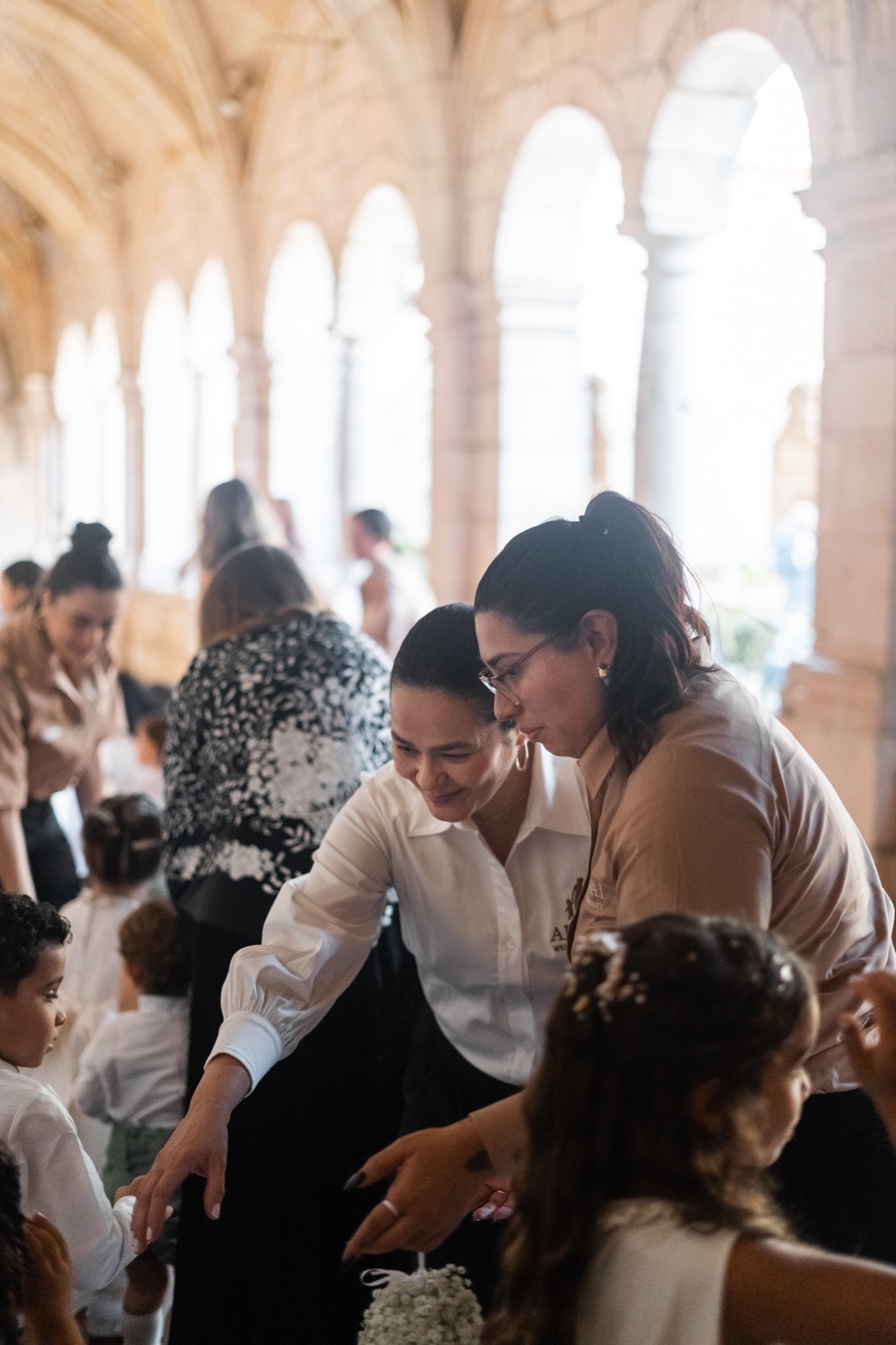 Alekai nannies engaging with children in the dedicated kids lounge